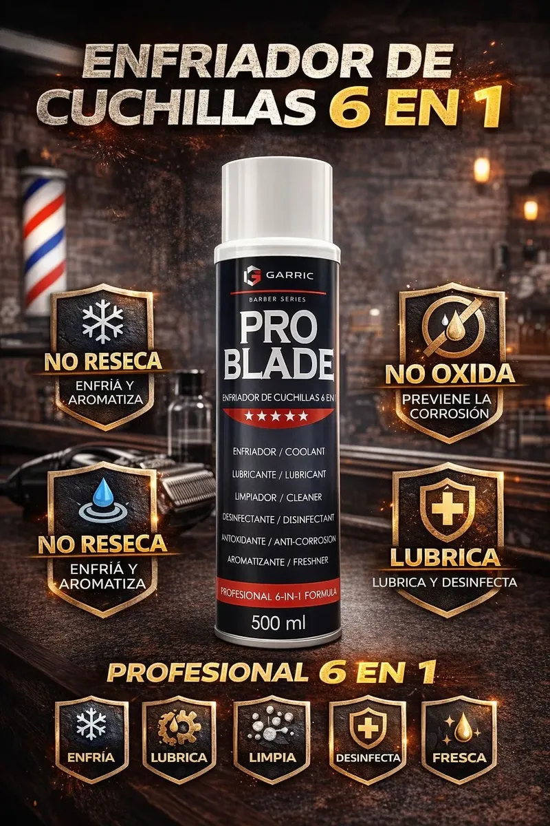 Spray enfriador para cuchillas de barbería y estética en general
