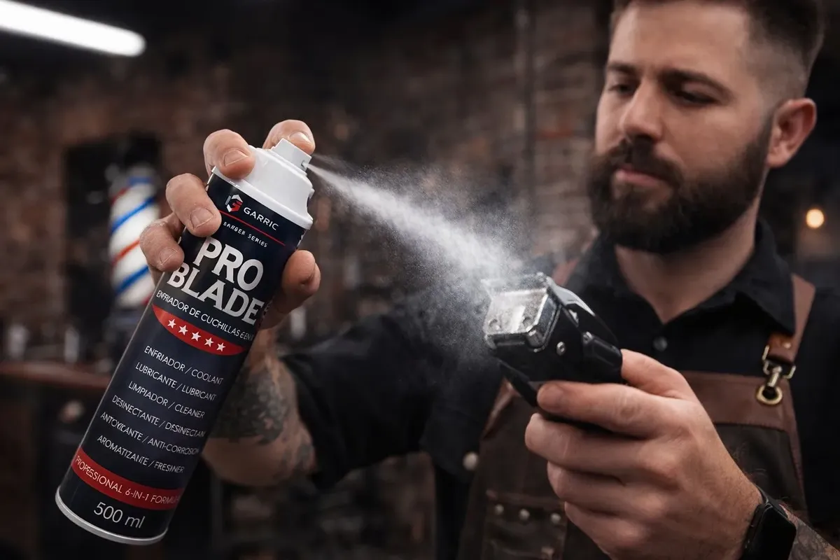 Spray enfriador para cuchillas de barbería y estética en general